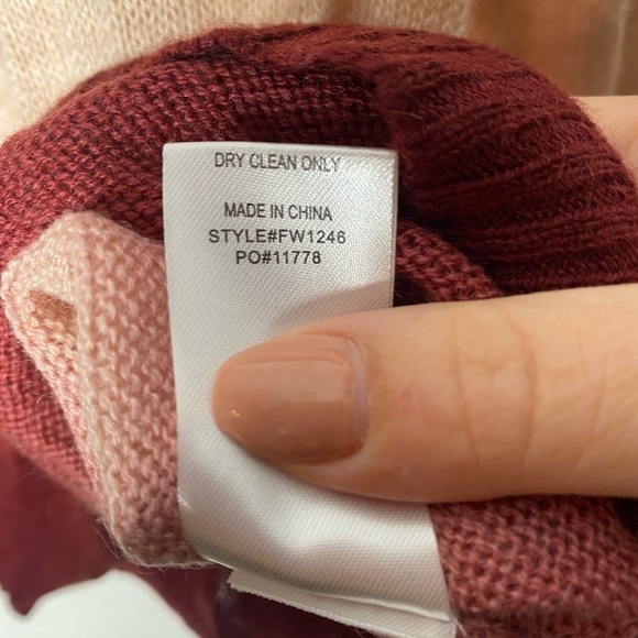 FATE NWT Womens Cora Pink Wool/Cashmere Blend Tie-Dye‎ Sweater Size Medium - Picture 7 of 8